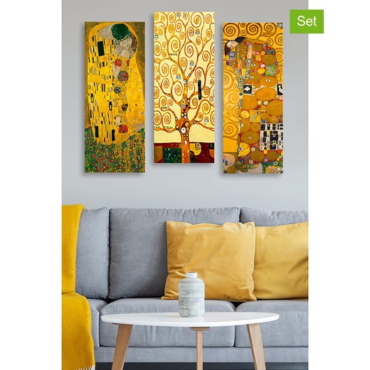ABERTO DESIGN Druki (3 szt.) na płótnie - 20 x 50 cm ze sklepu Limango Polska w kategorii Obrazy - zdjęcie 187709666
