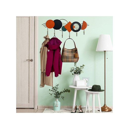 ABERTO DESIGN Wieszak ścienny w kolorze czarno-pomarańczowym - 59 x 24 cm ze sklepu Limango Polska w kategorii Szafy - zdjęcie 187709738