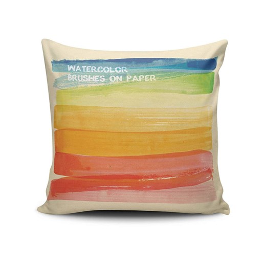 ABERTO DESIGN Poduszka w kolorze żółto-błękitno-czerwonym ze sklepu Limango Polska w kategorii Poduszki dekoracyjne - zdjęcie 187709779