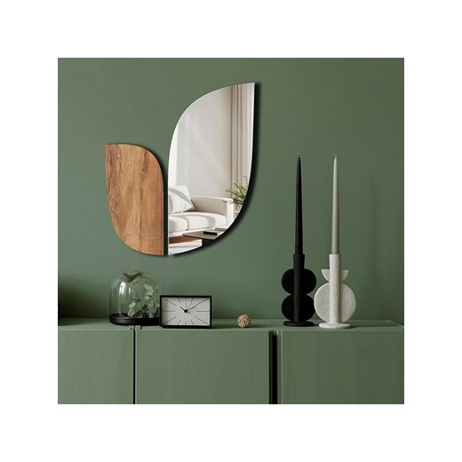 ABERTO DESIGN Lustro w kolorze srebrno-jasnobrązowym - 43 x 50 cm ze sklepu Limango Polska w kategorii Lustra - zdjęcie 187709837