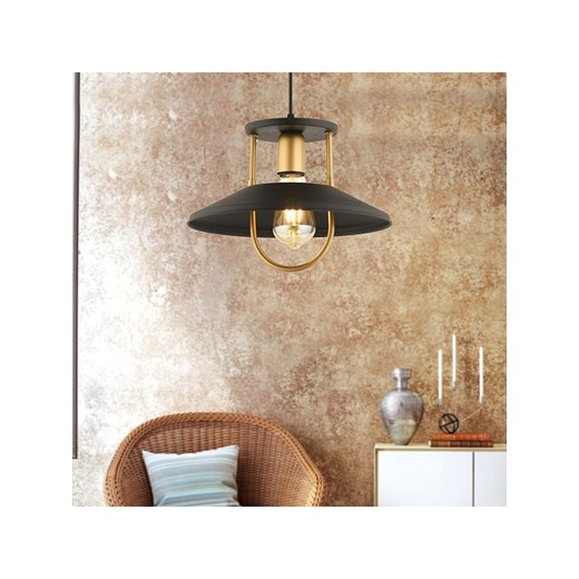 ABERTO DESIGN Lampa wisząca w kolorze złoto-czarnym - wys. 23 x Ø 30 cm ze sklepu Limango Polska w kategorii Oświetlenie - zdjęcie 187709969