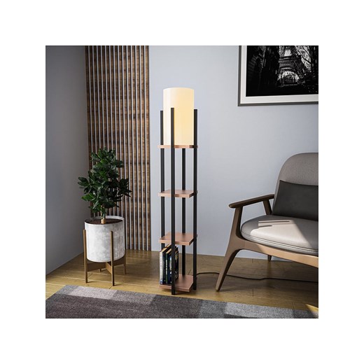 ABERTO DESIGN Lampa stojąca w kolorze brązowo-czarnym - wys. 130 cm ze sklepu Limango Polska w kategorii Oświetlenie - zdjęcie 187710077