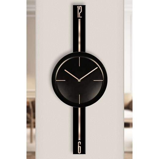 ABERTO DESIGN Zegar ścienny w kolorze czarnym - 30 x 80 cm ze sklepu Limango Polska w kategorii Zegary - zdjęcie 187710288