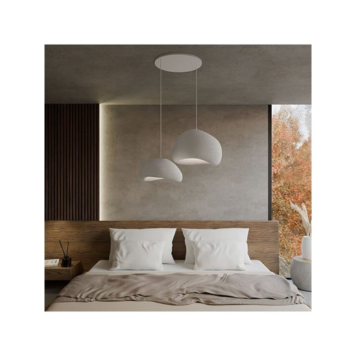 ABERTO DESIGN Lampa wisząca w kolorze białym - 75 x 120 cm ze sklepu Limango Polska w kategorii Oświetlenie - zdjęcie 187710358