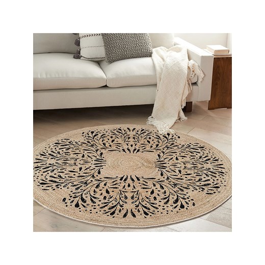 ABERTO DESIGN Dywan w kolorze czarno-beżowym ze sklepu Limango Polska w kategorii Dywany - zdjęcie 187710489