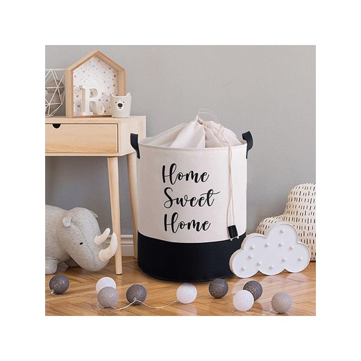 ABERTO DESIGN Kosz w kolorze biało-czarnym - wys. 40 x Ø 37 cm ze sklepu Limango Polska w kategorii Akcesoria i przechowywanie - zdjęcie 187710629