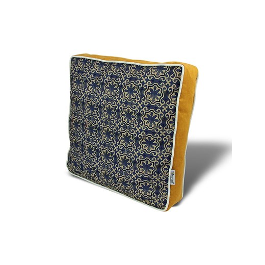 ABERTO DESIGN Poduszka w kolorze złoto-granatowym na krzesło ze sklepu Limango Polska w kategorii Poduszki dekoracyjne - zdjęcie 187710635