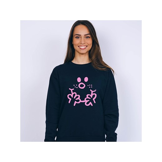 WOOOP Bluza &quot;Visage Madame&quot; w kolorze granatowym ze sklepu Limango Polska w kategorii Bluzy damskie - zdjęcie 187710709