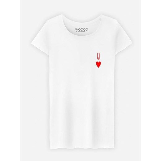WOOOP Koszulka &quot;Queen&quot; w kolorze białym ze sklepu Limango Polska w kategorii Bluzki damskie - zdjęcie 187710735