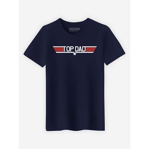 WOOOP Koszulka &quot;Top Dad&quot; w kolorze granatowym ze sklepu Limango Polska w kategorii T-shirty męskie - zdjęcie 187710786