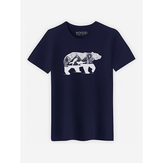 WOOOP Koszulka &quot;Bear and Foxes&quot; w kolorze granatowym ze sklepu Limango Polska w kategorii T-shirty męskie - zdjęcie 187710788