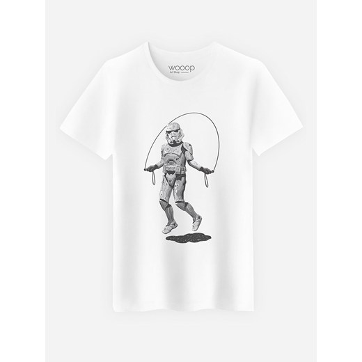 WOOOP Koszulka &quot;Stormtrooper Skipping&quot; w kolorze białym ze sklepu Limango Polska w kategorii T-shirty męskie - zdjęcie 187710807