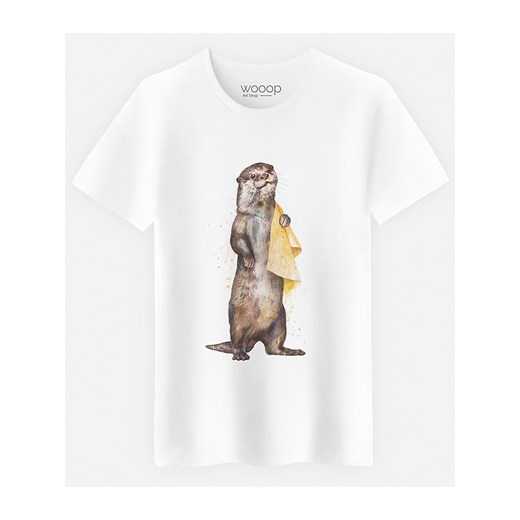 WOOOP Koszulka &quot;Otter&quot; w kolorze białym ze sklepu Limango Polska w kategorii T-shirty męskie - zdjęcie 187710816
