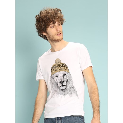 WOOOP Koszulka &quot;Winter is coming&quot; w kolorze białym ze sklepu Limango Polska w kategorii T-shirty męskie - zdjęcie 187710818