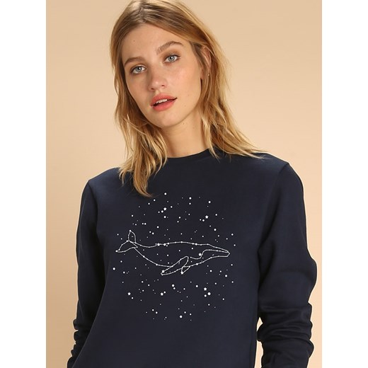 WOOOP Bluza &quot;Whale Constellation&quot; w kolorze granatowym ze sklepu Limango Polska w kategorii Bluzy damskie - zdjęcie 187710828