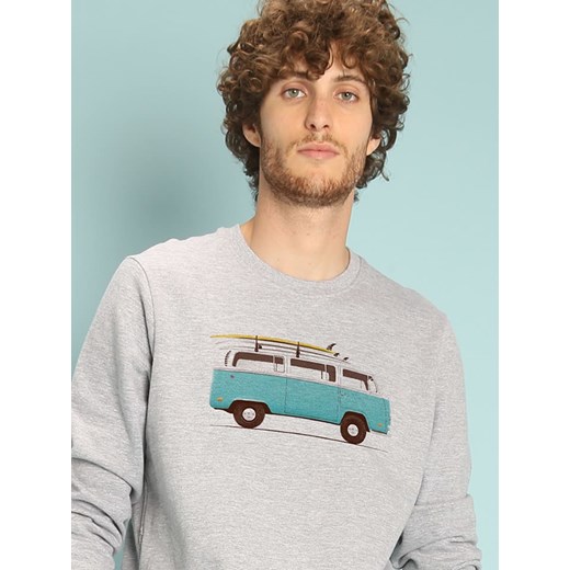 WOOOP Bluza &quot;Blue Van&quot; w kolorze szarym ze sklepu Limango Polska w kategorii Bluzy męskie - zdjęcie 187710835