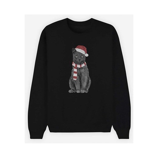 WOOOP Bluza &quot;Xmas Cat&quot; w kolorze czarnym ze sklepu Limango Polska w kategorii Bluzy damskie - zdjęcie 187710838