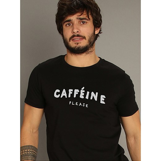 WOOOP Koszulka &quot;Caffeine Please&quot; w kolorze czarnym ze sklepu Limango Polska w kategorii T-shirty męskie - zdjęcie 187710857