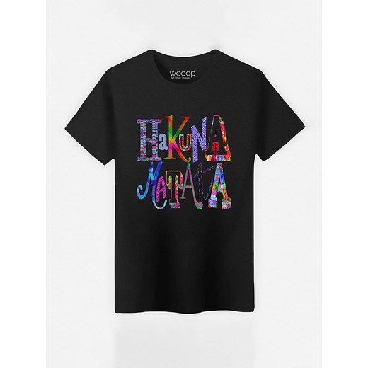 WOOOP Koszulka &quot;Hakuna Matata&quot; w kolorze czarnym ze sklepu Limango Polska w kategorii T-shirty męskie - zdjęcie 187710866