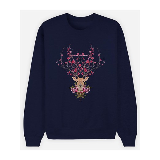 WOOOP Bluza &quot;Spring Deer&quot; w kolorze granatowym ze sklepu Limango Polska w kategorii Bluzy damskie - zdjęcie 187710875