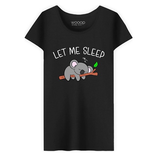 WOOOP Koszulka &quot;Let Me Sleep&quot; w kolorze czarnym ze sklepu Limango Polska w kategorii Bluzki damskie - zdjęcie 187710895