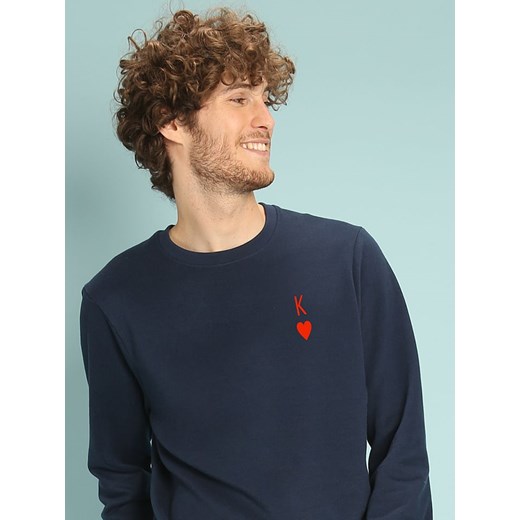 WOOOP Bluza &quot;King&quot; w kolorze granatowym ze sklepu Limango Polska w kategorii Bluzy męskie - zdjęcie 187710925