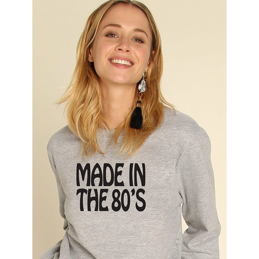 WOOOP Bluza &quot;Made In The 80s&quot; w kolorze szarym ze sklepu Limango Polska w kategorii Bluzy damskie - zdjęcie 187710936