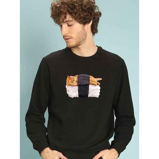 WOOOP Bluza &quot;Sushi Cat&quot; w kolorze czarnym ze sklepu Limango Polska w kategorii Bluzy męskie - zdjęcie 187710939