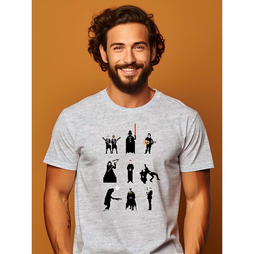 WOOOP Koszulka &quot;Men in Black&quot; w kolorze jasnoszarym ze sklepu Limango Polska w kategorii T-shirty męskie - zdjęcie 187710955