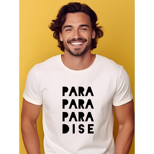 WOOOP Koszulka &quot;Para Para Para Dise&quot; w kolorze białym ze sklepu Limango Polska w kategorii T-shirty męskie - zdjęcie 187710957