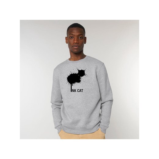 WOOOP Bluza &quot;Ink cat&quot; w kolorze szarym ze sklepu Limango Polska w kategorii Bluzy męskie - zdjęcie 187711027