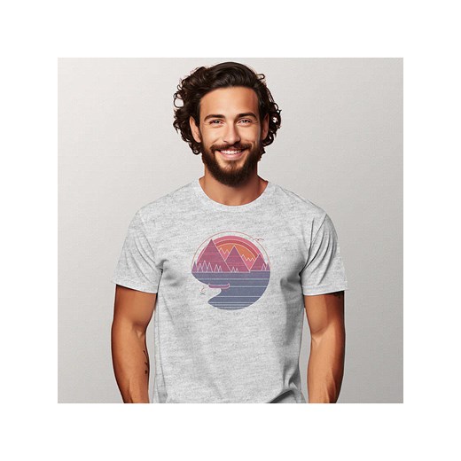 WOOOP Koszulka &quot;The mountains are calling&quot; w kolorze szarym ze sklepu Limango Polska w kategorii T-shirty męskie - zdjęcie 187711035