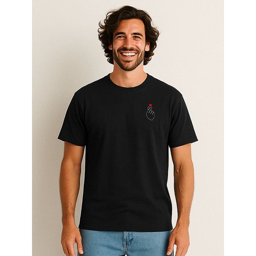 WOOOP Koszulka &quot;K Love Cur&quot; w kolorze czarnym ze sklepu Limango Polska w kategorii T-shirty męskie - zdjęcie 187711055