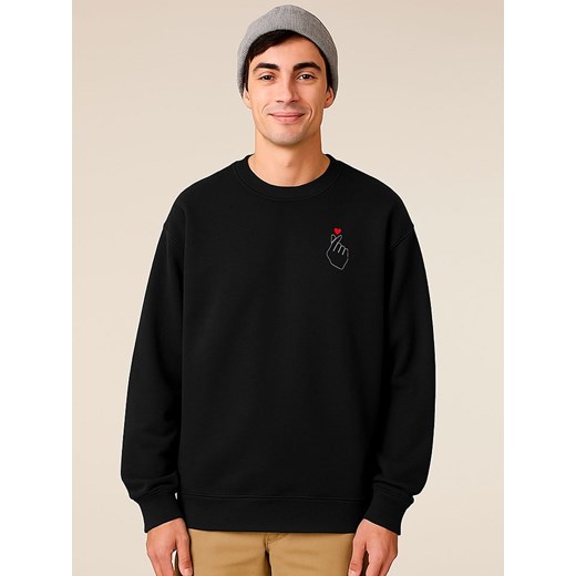 WOOOP Bluza &quot;K Love Cur&quot; w kolorze czarnym ze sklepu Limango Polska w kategorii Bluzy męskie - zdjęcie 187711057