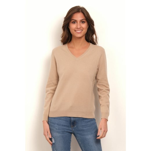 Soft Cashmere Kaszmirowy sweter w kolorze beżowym ze sklepu Limango Polska w kategorii Swetry damskie - zdjęcie 187711085