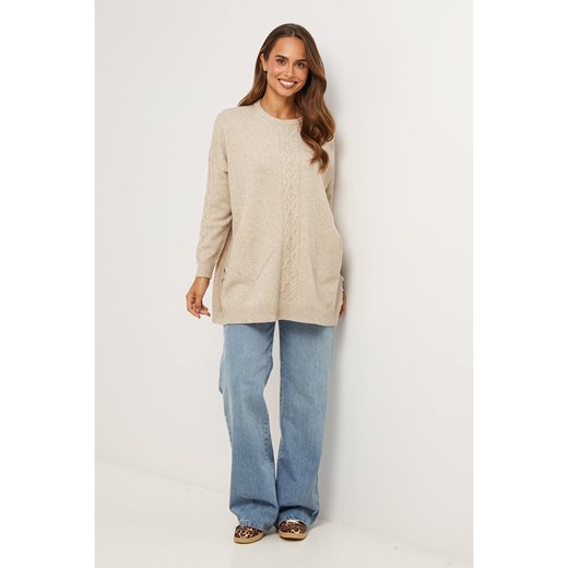 Soft Cashmere Sweter w kolorze szarobrązowym ze sklepu Limango Polska w kategorii Swetry damskie - zdjęcie 187711266