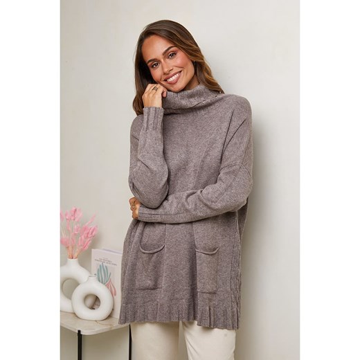 Soft Cashmere Golf w kolorze szarobrązowym ze sklepu Limango Polska w kategorii Swetry damskie - zdjęcie 187711627