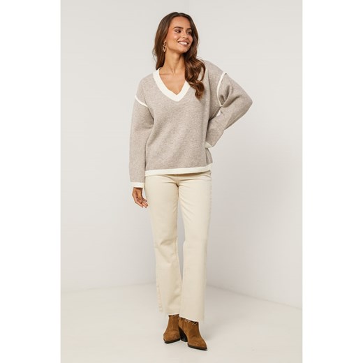 Soft Cashmere Sweter w kolorze szarobrązowym ze sklepu Limango Polska w kategorii Swetry damskie - zdjęcie 187712225