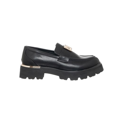 Patrizia Pepe Skórzane mokasyny w kolorze czarnym ze sklepu Limango Polska w kategorii Mokasyny damskie - zdjęcie 187712657