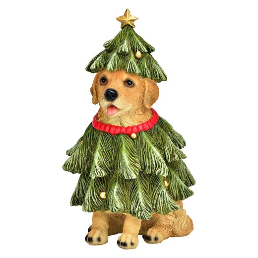 G. Wurm Figurka dekoracyjna &quot;Dog&quot; w kolorze zielono-jasnobrązowym - 13 x 24 x 14 cm ze sklepu Limango Polska w kategorii Dekoracje - zdjęcie 187712898