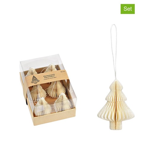 G. Wurm Zawieszki dekoracyjne (6 szt.) w kolorze białym - 5 x 7,5 x 5 cm ze sklepu Limango Polska w kategorii Dekoracje bożonarodzeniowe - zdjęcie 187712947