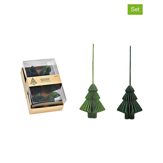 G. Wurm Zawieszki dekoracyjne (6 szt.) w kolorze zielonym - 5 x 7,5 x 5 cm ze sklepu Limango Polska w kategorii Dekoracje bożonarodzeniowe - zdjęcie 187712948