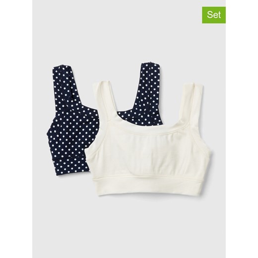 Benetton Topy (2 szt.) w kolorze granatowym i kremowym ze sklepu Limango Polska w kategorii Staniki dla dziewczynki - zdjęcie 187713407