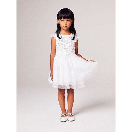 Benetton Sukienka w kolorze białym ze sklepu Limango Polska w kategorii Sukienki niemowlęce - zdjęcie 187713527