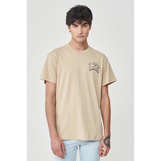 Lee Koszulka w kolorze beżowym ze sklepu Limango Polska w kategorii T-shirty męskie - zdjęcie 187714816