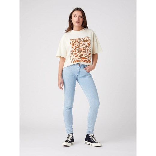 Wrangler Dżinsy &quot;Skinny Let It Go&quot; - Skinny fit - w kolorze błękitnym ze sklepu Limango Polska w kategorii Jeansy damskie - zdjęcie 187715088