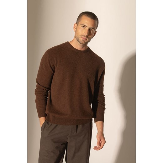 Perfect Cashmere Kaszmirowy sweter &quot;Blake&quot; w kolorze ciemnobrązowym ze sklepu Limango Polska w kategorii Swetry męskie - zdjęcie 187718429