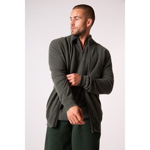 Perfect Cashmere Kaszmirowy kardigan &quot;Cody&quot; w kolorze khaki Perfect Cashmere L okazyjna cena Limango Polska