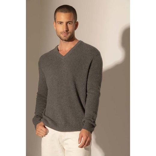 Perfect Cashmere Kaszmirowy sweter &quot;Enzo&quot; w kolorze szarym ze sklepu Limango Polska w kategorii Swetry męskie - zdjęcie 187718606