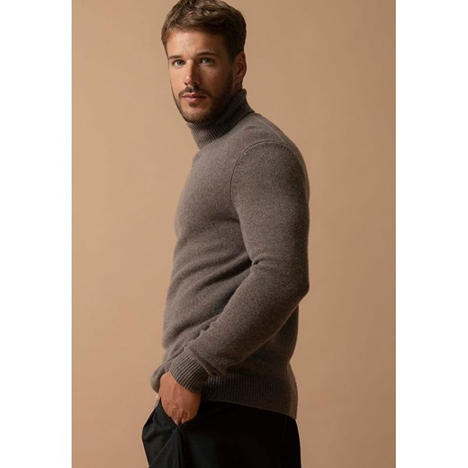 Perfect Cashmere Kaszmirowy golf &quot;Marius&quot; w kolorze szarobrązowym ze sklepu Limango Polska w kategorii Swetry męskie - zdjęcie 187718687